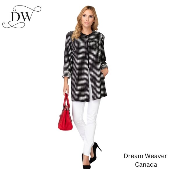 Black & White Jacket | Joseph Ribkoff Style 193823 - Picture 2 of 7